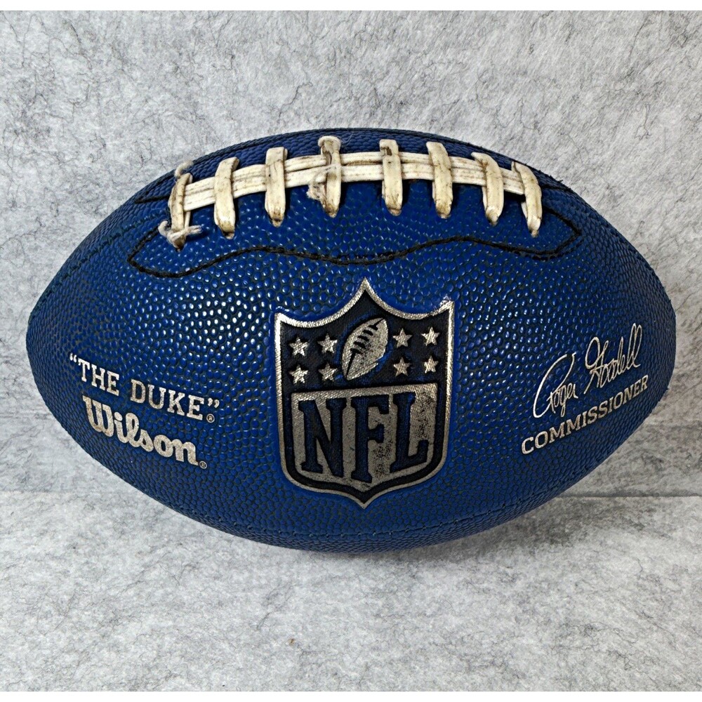 Wilson The Duke NFL Mini Blue Composite Leather Football WTF1631